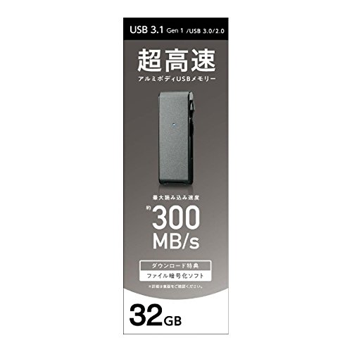 Amazon.co.jp: iO Data USB Memory, 32 GB, Black, USB 3.1 Gen 1 (USB
